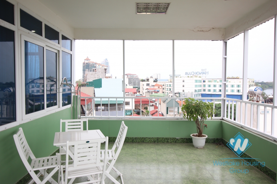 Nice view and bright apartment for rent in Yen Phu, Tay Ho, Ha Noi